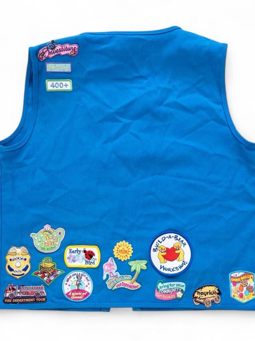 Girl Scouts of America Blue Daisy Vest with Patches Uniform Collectible